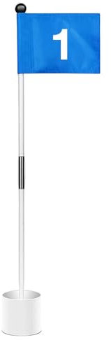 Golf Flag, Golf Holes and Flags for Garden, Courtyard, Putting Green, Golf Hole Cup and Flag for Putting Exercises, with Connectors, 85 cm (Flag Stick Set, 1 Pack)