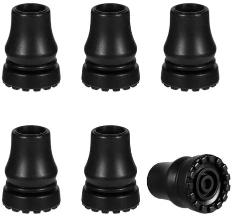 Giantree 6 Stück Krücken Gummi, 19mm Gummipuffer für Wanderstöcke, rutschfeste Gummi-Spitzen rutschfeste Gehstock Gummifuß Ersatz-Gummispitzen für Krücken Trekkingstöcke Senioren Gehstöcke Zubehör