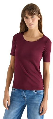 Damen Basic T-Shirt mit Rundhals in Unifarbe