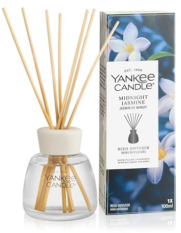 Yankee Candle Reed Diffuser | Midnight Jasmine | For Small to Medium Spaces | Up to 10 Weeks of Fragrance