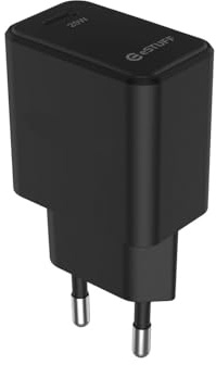 eSTUFF USB-C Charger EU PD 20W. 1 x USB-C. Black, ES635029-BULK