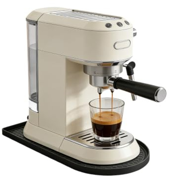 Tapis Silicone pour Machine a Cafe, 40 x 20 cm Sous Tapis Antidérapant pour Cafetiere, Tapis Machine a Cafe avec Bords Surélevés, pour Delonghi Ninja Nespresso Gevi Keurig Cuisinart Tastyle