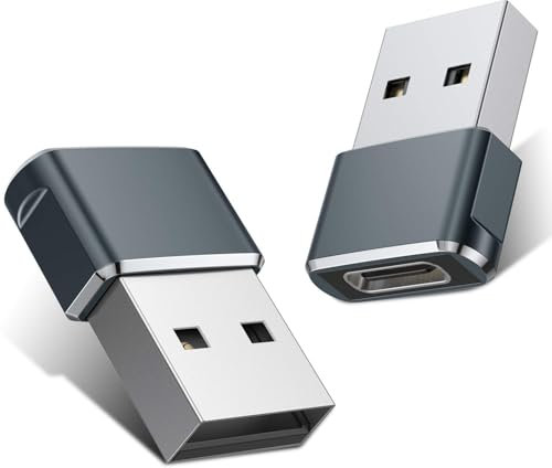 BASESAILOR USB to USB C Adapter for Apple iPhone 16 15 Pro Max 2 Pack,Type C Female to USB A Male Cable Charger Converter for iWatch 10,iPhone 14 13 12 11,iPad,Air Mini,Samsung Galaxy S24,Z Fold Flip