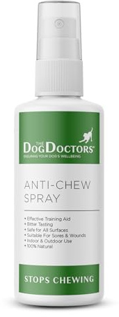 The Dog Doctors Anti Chew Spray for Dogs – Bitter Tasting Puppy Training Spray for Household Surfaces, Furniture & Personal Items – Easy-to-Use Indoor & Outdoor Spray For Dog, Dog Anti Chew Spray