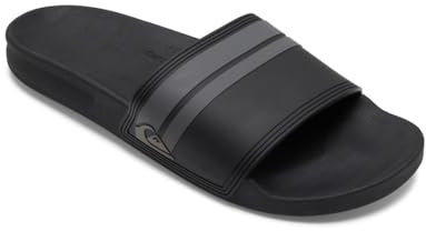 Quiksilver Herren Rivi Slide Peeptoe Sandalen, Black Black Grey, 48 EU