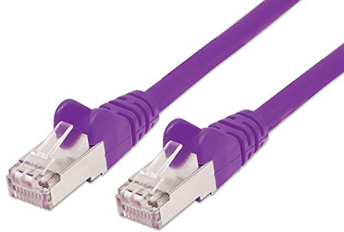 PremiumCord Câble Patch, CAT6a, 10Gbit/s, S/FTP, PIMF, Ethernet, LAN, Rapide, Flexible et Durable RJ45 Câble, AWG 26/7, Câble en Cuivre 100% CU, Violet, 5m