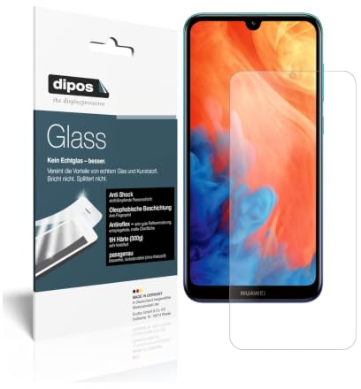 dipos 2x Displayschutzfolie 9H matt für Huawei Y7 (2019) | Antireflex, entspiegelnd, bricht und splittert nicht, kein Echtglas, Anti-Shock, kratzfest, blasenfrei, selbstklebend