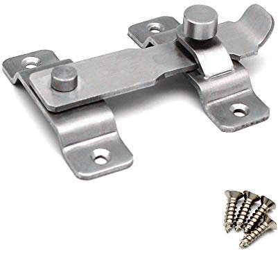 YUE QIN Plus épais Verrou de porte Slide Serrure de Porte à loquet à Bascule en Acier Inoxydable robuste,Verrou pour Porte ou Fenêtre(1pcs)