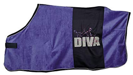 netproshop Abschwitzdecke Fleecedecke Plüsch Diva Lila Mini/Shetty/Pony Größe 65/75/90, Groesse:65, Farbe:Lila