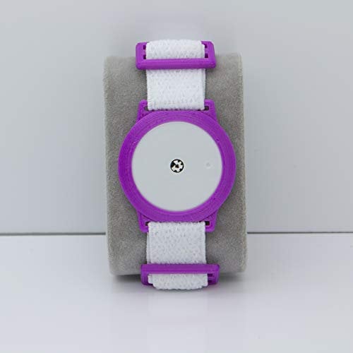 Freestyle Libre 1/2 Sensor Armband Holder - Super Soft Elastic Fabric - White/Purple