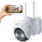 ieGeek 2K 360° Wireless Security Camera Outdoor with Color Night Vision, Rechargeable Battery CCTV Camera Systems, Home PTZ Wifi Camera, Motion Detection, Siren Floodlight,Voice Intercom,Remote Access