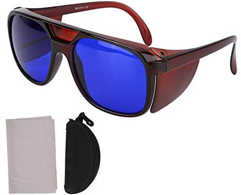 Deror Rote 650nm-660nm Laserschutzbrille, Schutzbrille Brille, Anti-Infrarot-Sichtschutzbrille, UV Schutzbrille für Laser-Techniker Augenschutzbrille