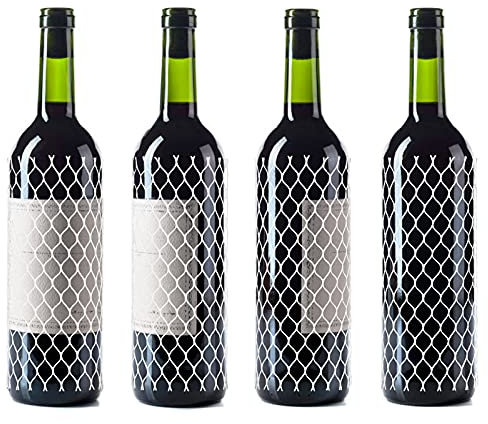 Shappy 50 Pieces Wine Mesh Protective Sleeves, 7.8 Inch Long, White, Polyethylene (PE), Bottle Sleeves
