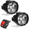 Faro De La Motocicleta Luces Auxiliares De La Motocicleta Universal 6 Leds Spotlights Front Front Lights con Interruptor 2pcs