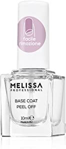 Melissa Base Smalto Trasparente Coat Peel Off Per Rimozione Rapida 10 ml Facile da Usare