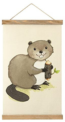 YBEL Biber Scroll Poster Stoff Bild Kunst Holz DIY Rahmen Hängende Druck Aufhänger für Raumdekoration Öl Leinwand Kit Geschenk