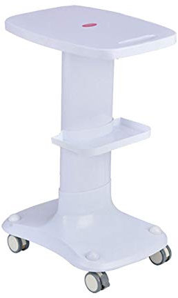YYUINU Beauty Salon Trolley Cart, Salon Roller Trolley Beauty Instrument Tablett Rolling Cart, Max Load 100lbs,White