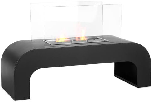 Moritz Ethanol Kamin freistehend I Standkamin 45 x 75 x 30 cm I 1,5 Liter Brenner I Bioethanol Kamin I Bio Ethanol Kaminofen Indoor Outdoor I Innen Außen I Bioethanol Brenner I Brennertopf