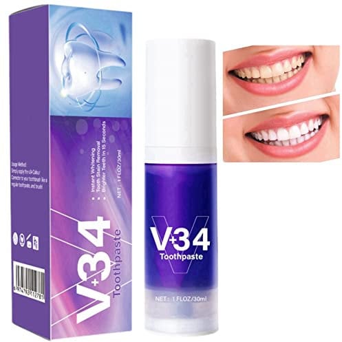 HIVETZ Purple Corrector Toothpaste, Color Toothpaste for Teeth Whitening Tooth Stain Removal, Powder