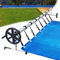 NAIZY Sistema de Enrollado para Piscina 3m - 5,7m Enrollador de Piscina Dispositivo móvil Enrollable con Ruedas Carrete de Piscina Que Incluye 8 Clips para Lona y Cubierta de Piscina, Tipo A