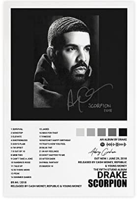 QEWRT Drake Poster Skorpion Album Cover Wandkunstdruck Dekor Leinwand Poster für Zimmer Ästhetischer Rahmen: 30 x 45 cm