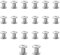 JJWNMLL Lot de 20 vis Chicago M5x8mm Chicago Vis de reliure Chicago Rivet à clous en métal Vis Chicago à tête cruciforme pour ceinture en cuir Bricolage Livre de scrapbooking - Argenté