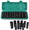 Holdfiturn 10PCS Impact Socket Set Deep Impact Socket Tool Set Metric Drive Deep Socket Durable Reliable Drive Hex Nuts 1/2 Inch 10-24mm for Professional Repair DIY