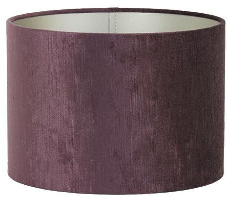 Dirk Davids Leuchten GmbH Lampenschirm Zylinder in Velours Aubergine für Tischleuchte Tischlampe 30-30-21