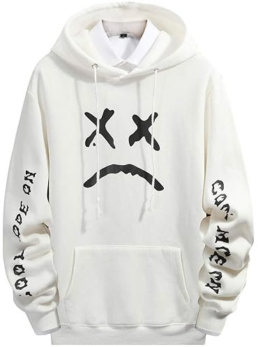 JJdocvanatic Felpa con Cappuccio Pullover Graphic Hoodie Cotone Maniche Lunghe Uomo