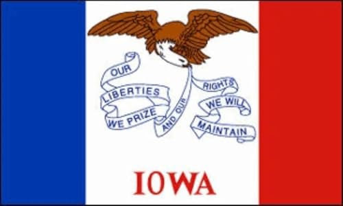 Flagge Iowa Flagge Fahne Aufkleber Sticker 12x8 cm