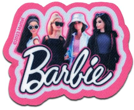 Comercial Mercera Barbie Team - Aufnäher, Bügelbild, Aufbügler, Applikationen, Patches, Flicken, zum aufbügeln, Größe: 5,5 x 7,3 cm