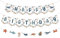 Jollyboom Ozean Tier Geburtstag Banner, Ocean Happy Birthday Banner Girlande Seestern Meeresschildkröte Oktopus Wal Kein DIY Erforderlich Banner für Junge Unter dem Meer Sommer Ozean Thema Geburtstag
