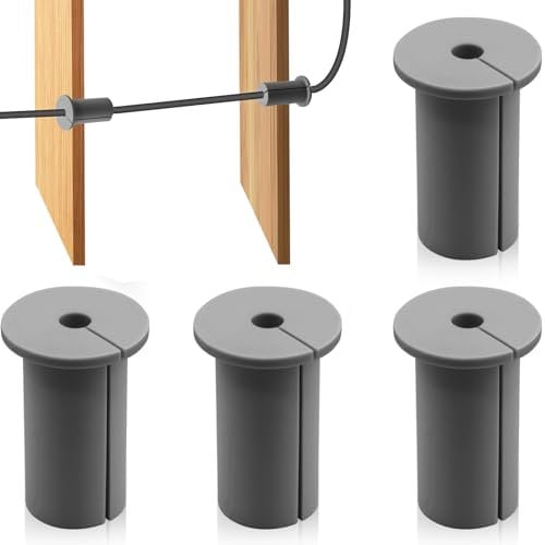 4Pcs Cable Routing Kit for Starlink, Wall Grommets for Cables, Wall Cable Through Wall Hole Cover Compatible with Starlink Mount for Protecting Cords, Cable Through Bushings for 1 Wall Hole, Grey