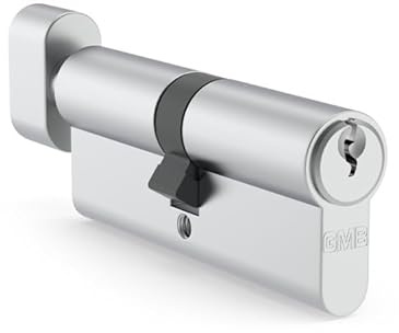pokm toolsmarket – Knaufzylinder K30/50 mm, mit 6 Schlüssel, Zylinderschloss mit Knauf, Türschloss aus Nickel, Profilzylinder EU- Produktion, von 3 bis 50 Schlüssel zur Auswahl, Schloss für Haustür
