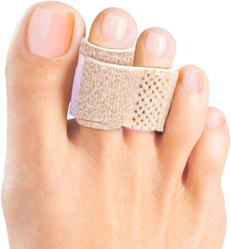 Welnove 12Pcs Hammer Toe Straightener, Hammer Toe Splints, Toe Cushioned Bandages for Correcting Hammer Toes, Broken Toes, Crooked Toes & Overlapping Toe