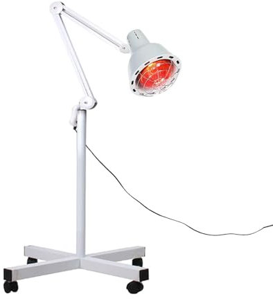 AllRight 275W Infrarot-Lampe mit Stand-Timer und RotlichttherapieHöhenverstellbare Wärmelampe zur Schmerzlinderung und Muskelentspannung