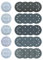 Aicoimy Disque Poncage 125mm Grain 1200/1500/2000/2500/3000, Papier Poncer Disques Abrasif pour Ponceuse Excentrique, Oxyde d'aluminium, Carbure de silicium, 40 PCS
