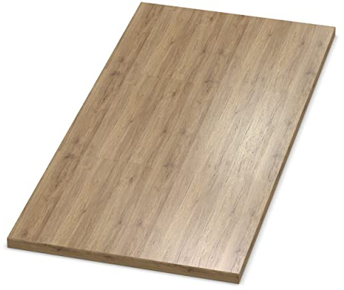 AUPROTEC Tischplatte 28mm Eiche Sanremo Classic 100x90 cm I Spanplatte mit 2mm ABS Kante & PU-Verleimung I melaminharzbeschichtet I robust & wasserabweisend