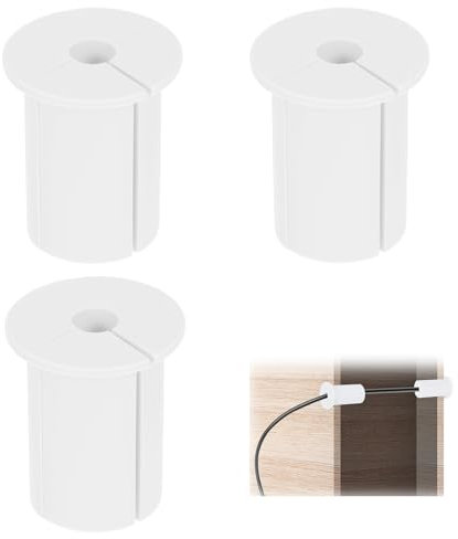 3 Pcs Cable Wall Grommet, Grommet Kit, High Quality Silicone Rubber Cable Grommet Elasticity Desk Grommet Made Available for Ethernet Cable and Furniture Wire