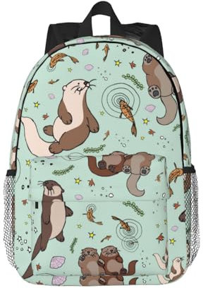 MISTRARA Otters 15 Zoll Leichter Rucksack Laptop Rucksack Wanderrucksack Sportrucksack, Schwarz , One size