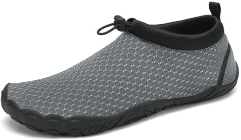 Mishansha Chaussures de Natation Homme Femme Chaussure de Plage Respirantes Séchage Rapide Eté Baskets d'eau pour Surf Plongée Nager Yoga 46EU Gris Plage