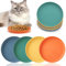 Cat Bowls, Whisker Fatigue Free Cat Food Bowls Cat Dishes for Food and Water Wide Cat Plate for Kittens and Short Legged