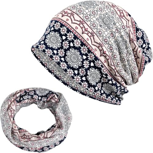 Mütze Damen Herren, Slouch Beanie Mütze Weich Laufende Beanie Mütze Baumwolle, Dünne Schlafmütze Turban Chemo Kopfbedeckung für Haarausfall, Leichte Atmungsaktiv Chemo Mütze Jersey Longbeanie Cap