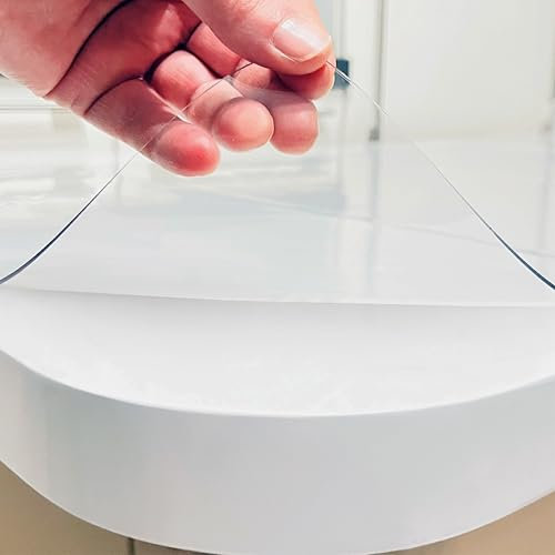 Tischfolie als transparenter Tischschutz, transparente Folien-Tischdecke, Wasserschutz, abwischbar und individuell zuschneidbar – 2 mm