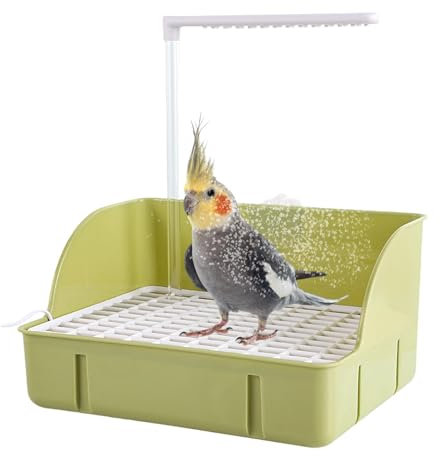Ancsttu Vogel Badehaus Badewanne, Vögel Automatische Badewanne Mit Automatischer Wasserzirkulation Automatische Vogelbaddusche Für Nymphensittiche, Afrikanische Grau, Vogel