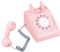 BESTonZON Telefon Interaktionsspielzeug Kinderspielzeug Rollenspielspielzeug Spielhaus Hölzern Rosa