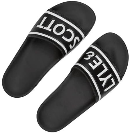 Lyle & Scott Herren Lyle And Scott Slider Jet Black, Schwarz , 42 EU