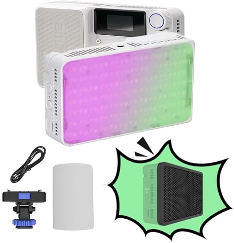 Amaran Ace 25c RGB LED Video Light with Grid, 32W, 2300K–10000K (White) | Compact full-color light with 4500mAh battery, USB-C PD/QC charging, app control, magnetic mounting and included grid