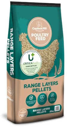 Copdock Mill Range Layers pellets with Urtica Plus Dried Nettle Complete Feed for Chickens and all types of Poultry 20kg Help improve egg quality and health