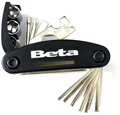 WSOPP Multifunktionales Motorrad Werkzeugset für Beta Evo 250 300 80 Junior Senior RR 125 200 350 390 430 450 480 2T SM 4T LC 50 Klappbares Schraubendreher CNC Aluminium Inbusschlüssel Set